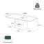 Ensemble de salle à manger moderne 5/7 pièces, ensemble de table de salle à manger rectangulaire pré-assemblé, ensemble de table de salle à manger en pierre frittée avec chaises en cuir de polyuréthane-2101034329-2101034276-2101034278