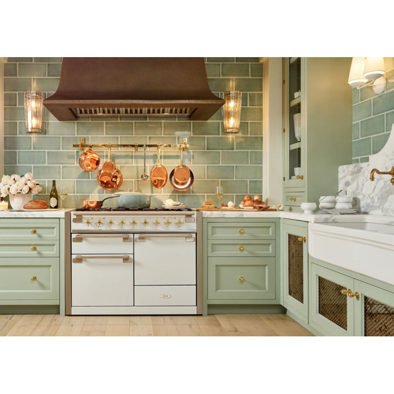 Elise 48" 6 Cubic Feet Induction Freestanding Convection Range, Fawn