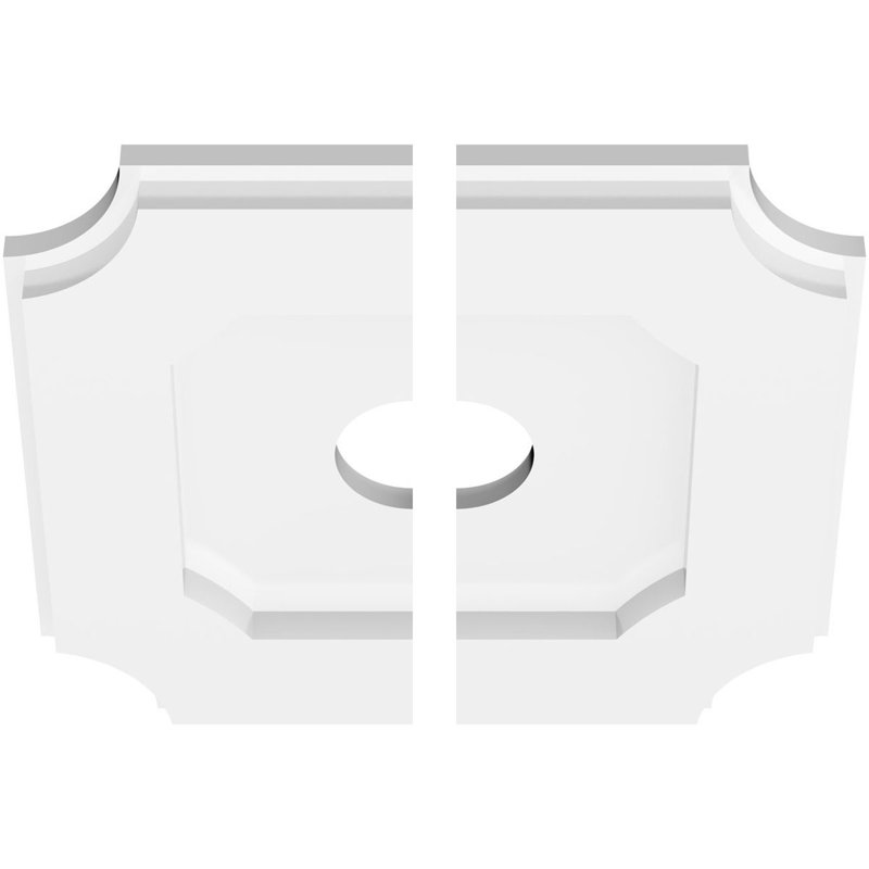Locke Ceiling Medallion, 1" H x 10" W x 10" D