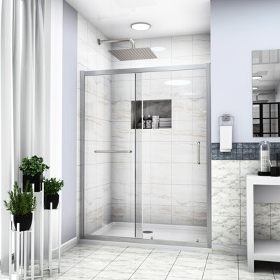 Brushed Nickel Shower Enclosure, 60" X 72" - Unparalleled Tempered Glass, Luxury Bathroom Feature Trim Quality Stylish Upgrade
