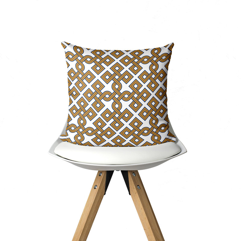 Gilbert Celtic Knot Pattern Indoor Pillow Cover., 16" x 16"