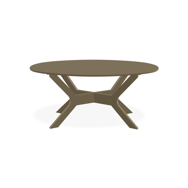 24" x 42" Marine Grade Polymer Outdoor Coffee Table, Gray/Beachwood