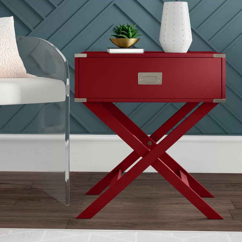 Marotta 24'' W Nightstand, Red