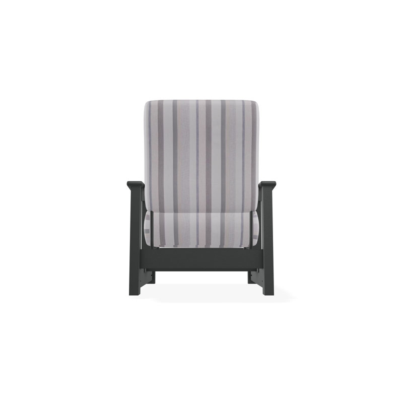 Chaise avec accoudoirs à coussin profond en polymère de qualité marine Leeward, Graphite, Colombe sensorielle