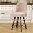 Swivel Bar Stools, 26'' Upholstered Counter Stool with Solid Wood Frame-740948572