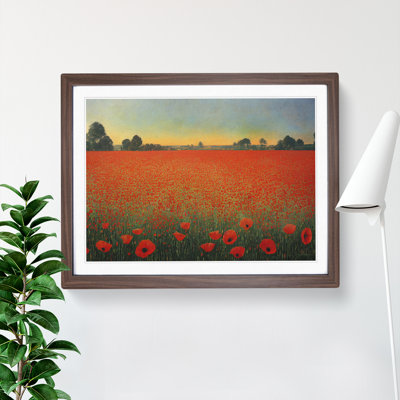 Intense Poppy Field Flowers - Framed Print