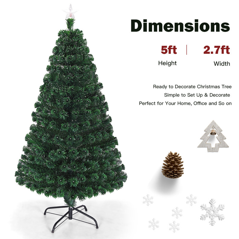Arbre de Noël vert avec lumières DEL, H 5 pi