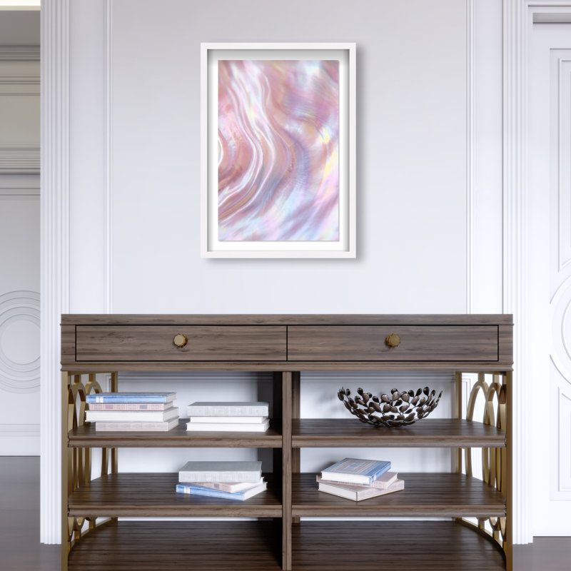 Iridescent Wave Print by Oliver Gal, 46.5"H x 31.5"W, White Shadowbox