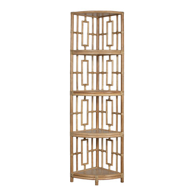 Bibliothèque de coin en bois H 72 "x l 23" Manley