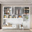 Lit escamotable simple de taille simple avec garde-robe et 2 tiroirs de rangement, configuration d'armoire gauche / droite personnalisable, lit mural sans sommier-6055493