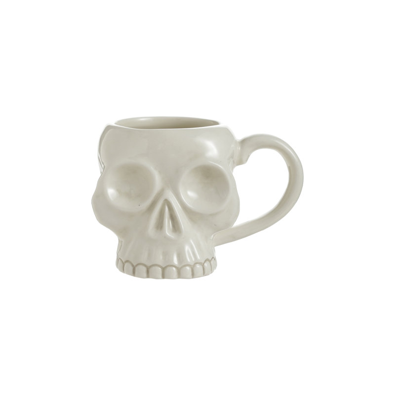 Stoneware Skull-Shaped Mug