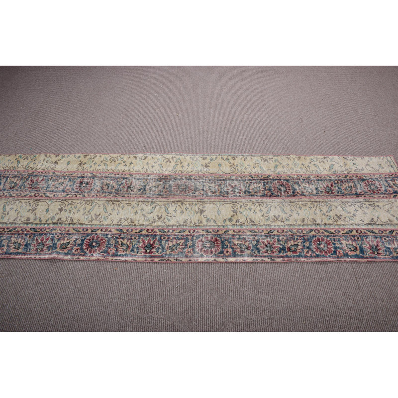 Tapis de couloir patchwork traditionnel traditionnel turc Anatolian
