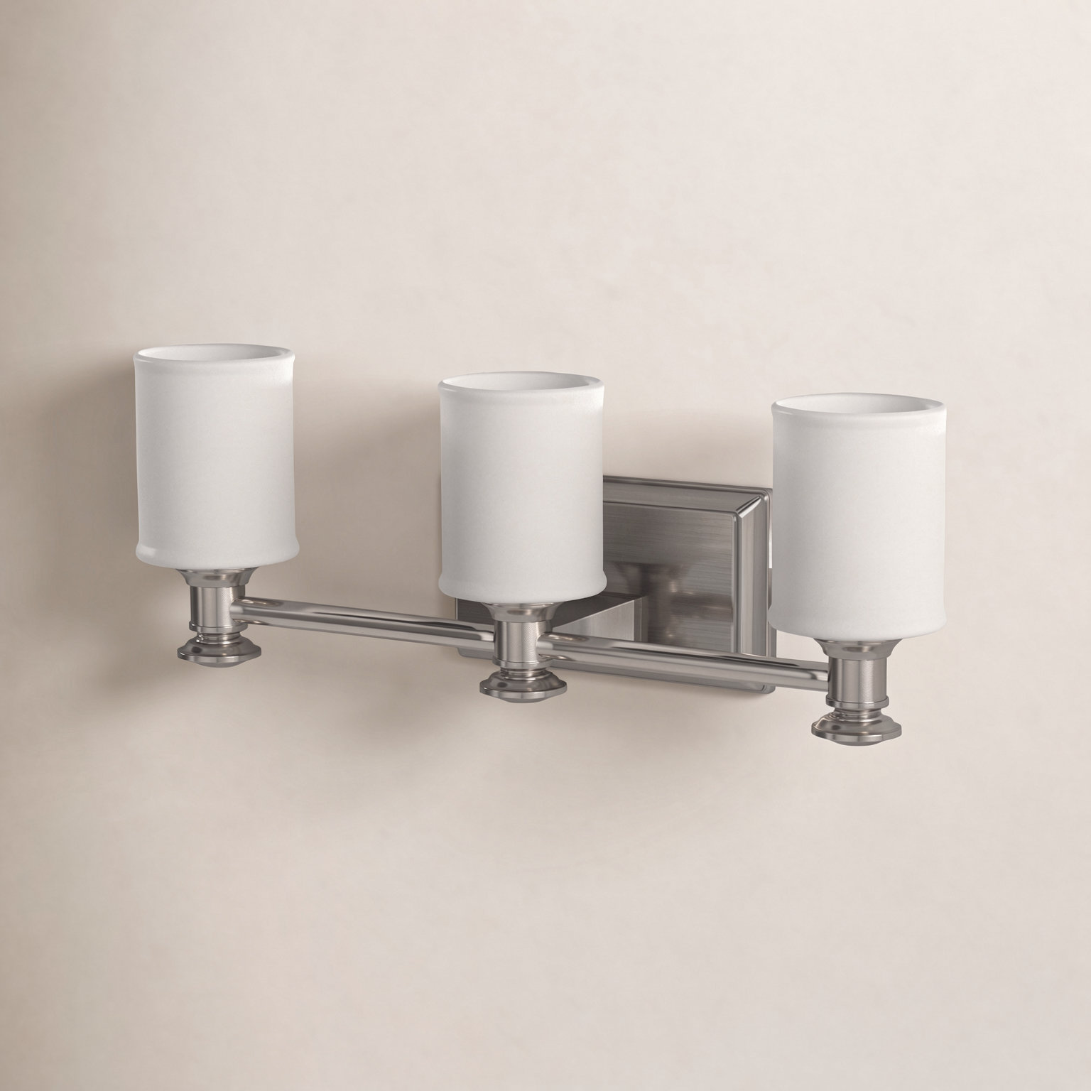 Everlee 3 Light Dimmable Vanity Light, Brushed Nickel