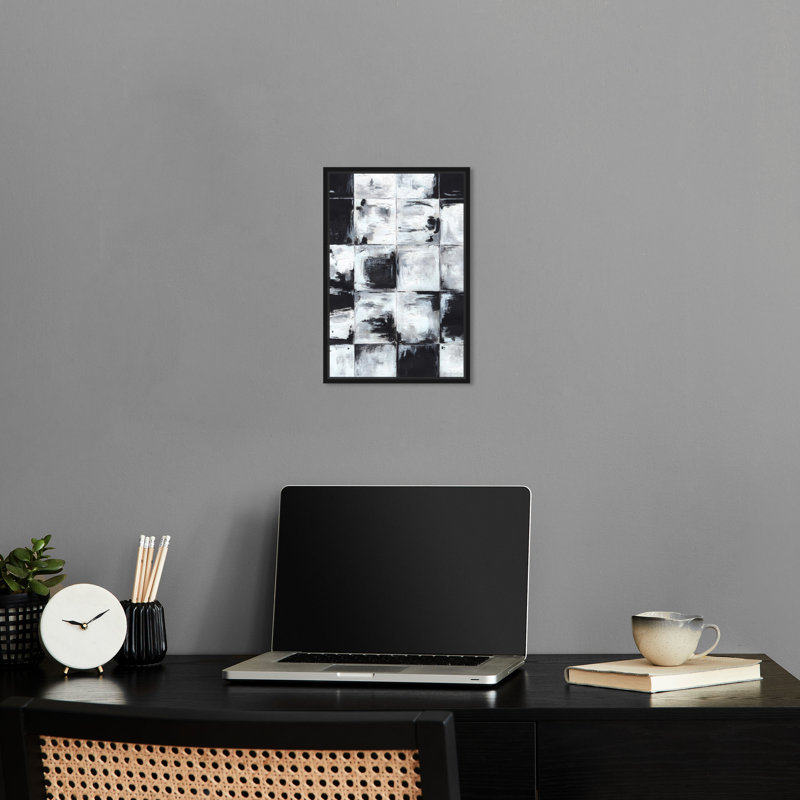 «Mosaic Minds Masculine Abstract Man Cave» par Notoriart, Cadre noir, H 16 po x l 11 po
