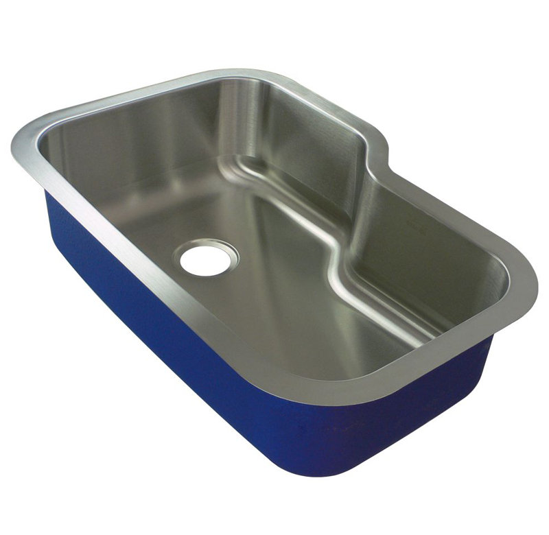Meridian 33 " L Undermount Single Bowl Stainless Steel Kitchen Sink