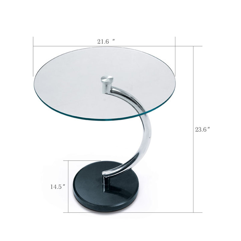Mcneely Glass Top Coffee Table, Glass