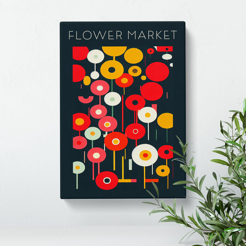 Flower Market Exhibition Pop - Wrapped Canvas, 50cm H x 35cm W x 3cm D