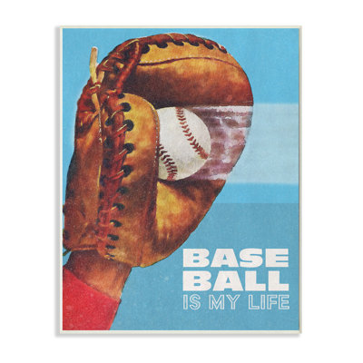 « baseball is my life-red blue sports », impression