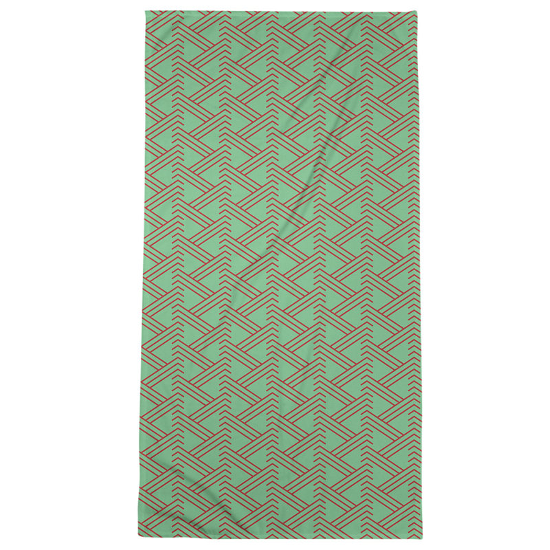 Beach Towel, Green, Poly/Cotton