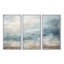 Beige Blue Ocean Storm I - Abstract Shapes Canvas Art Set-111756641-111756642