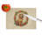 Cocker Spaniel Christmas Flowers Glass Cutting Board