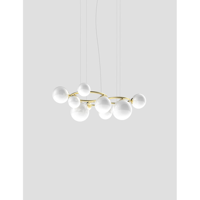 Puppet Ring Suspension 11 Smoky Transparent Matt Black Nickel G9 Ul, White, Matte Gold