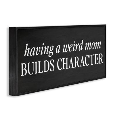 «Weird Mom Builds», giclée encadrée par des personnages, lettrée et doublée