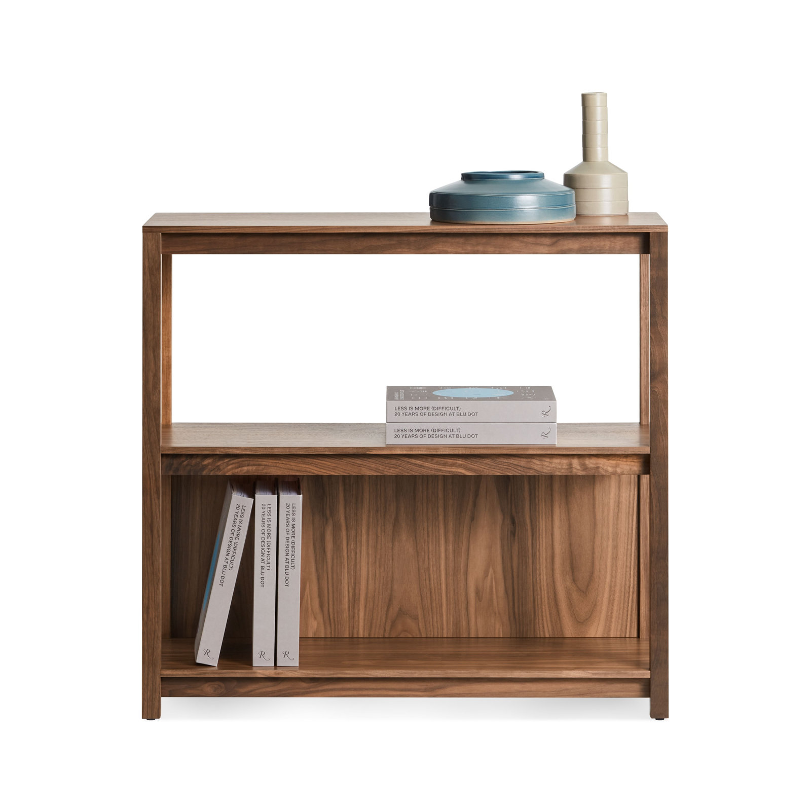Open Plan Standard Bookcase, Walnut
