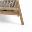 Fauteuil club d'extérieur en teck et beige Sumbawa