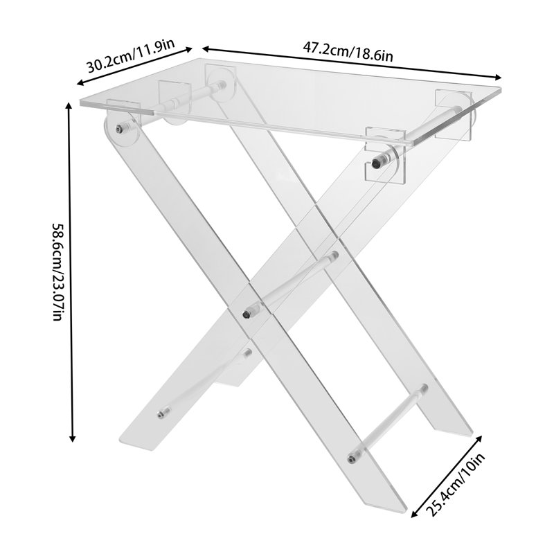 Foldable Acrylic Computer Stand / Portable Coffee Table