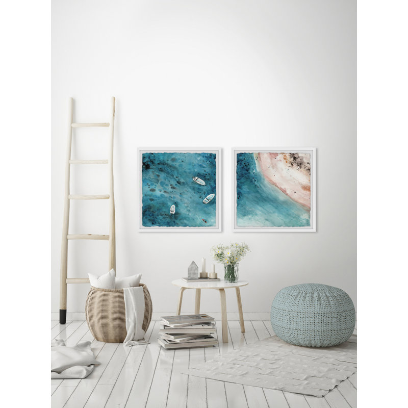 Perfect Getaway - ensemble de 2 reproductions d'art sur papier encadré