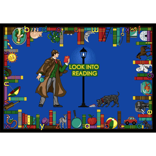 Educational Look Into Reading Area Rug, Rectangle 7'8" x 10'9"