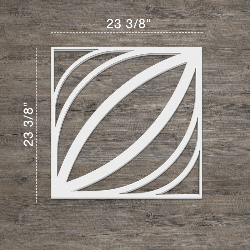 Otis Decorative Fretwork Wallpaper Panel, 23.375" H x 23.375" W x 0.375" D