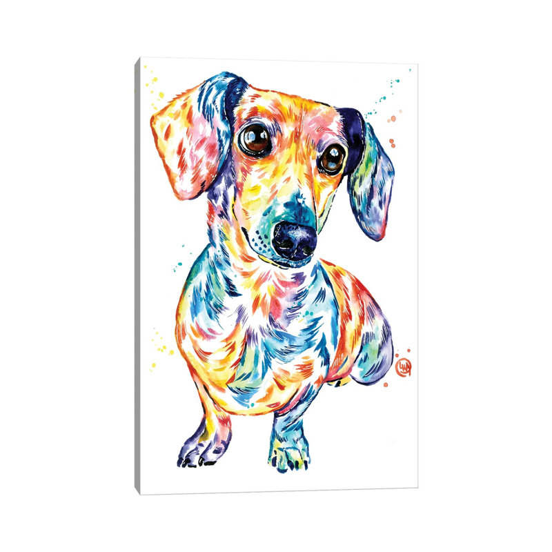 Dachshund by Lisa Whitehouse - Painting on Canvas, Wrapped Canvas, 101.6 cm H x 66.04 cm W x 3.175 cm D