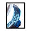 Bleu et rayures noires brossées - reproduction sur toile-67387861-67387863