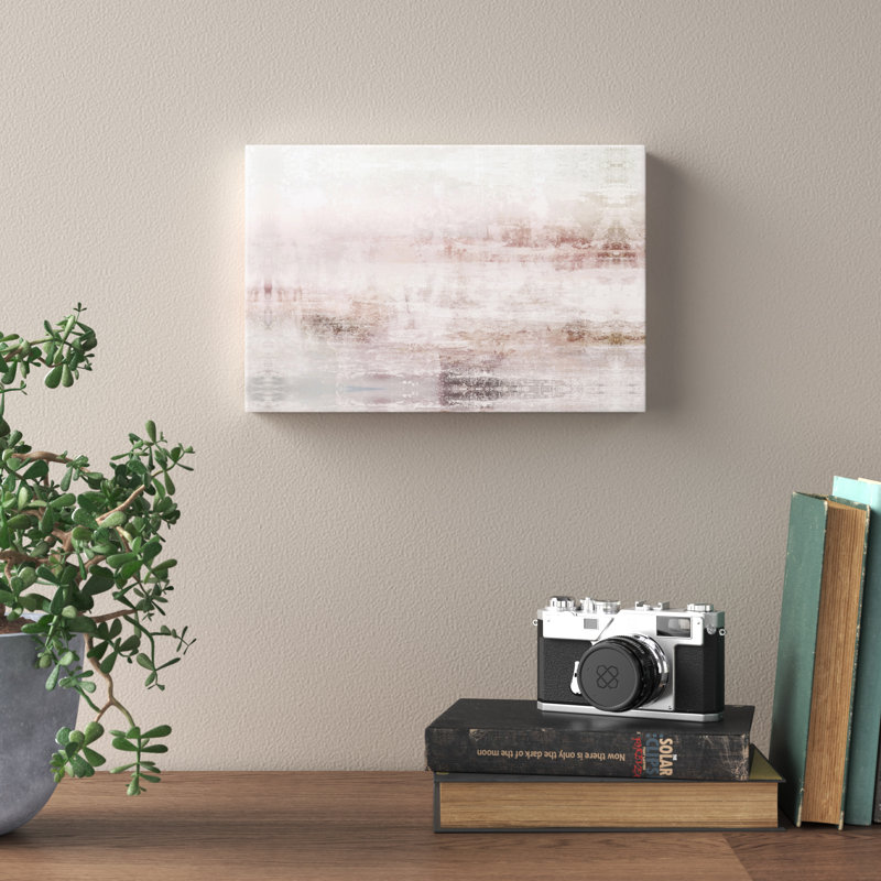 Rose abstrait - reproduction sur toile tendue, H 8 po x l 12 po