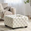Moderne avec housse en velours et capitonnage à boutons, 29,47 po x 29,47 po x 18,79 po, l 29,47 po x P 18,79 po