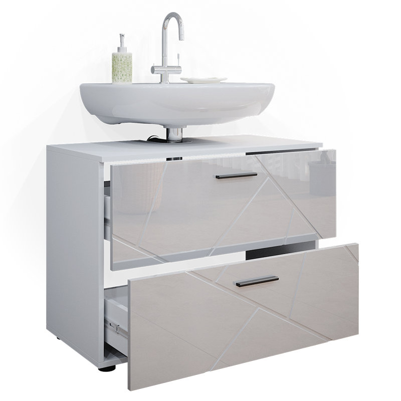 Biftu 80Cm Single Bathroom Vanity Base only, White