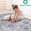 Tapis bleu clair / argenté Stain