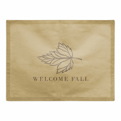 Welcome Fall Leaf 18" Rectangle Placemat