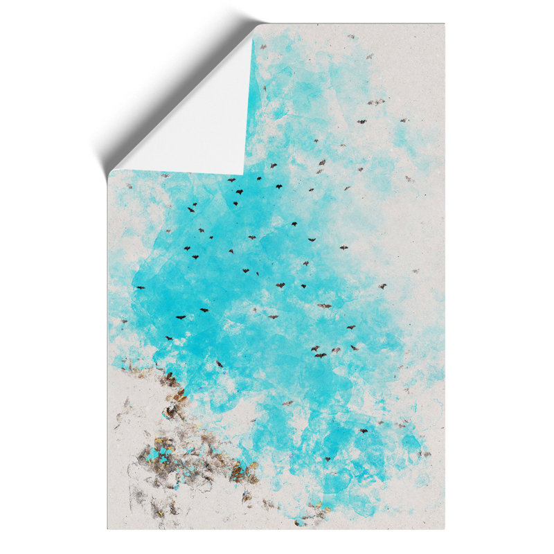 Flying Bats in Rwanda Watercolour - Frameless Print, 84cm H x 59cm W x 0.1cm D
