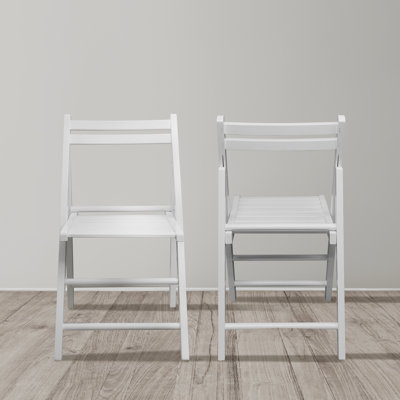 Donnis Wood Stackable Folding Chair Folding Chair Set