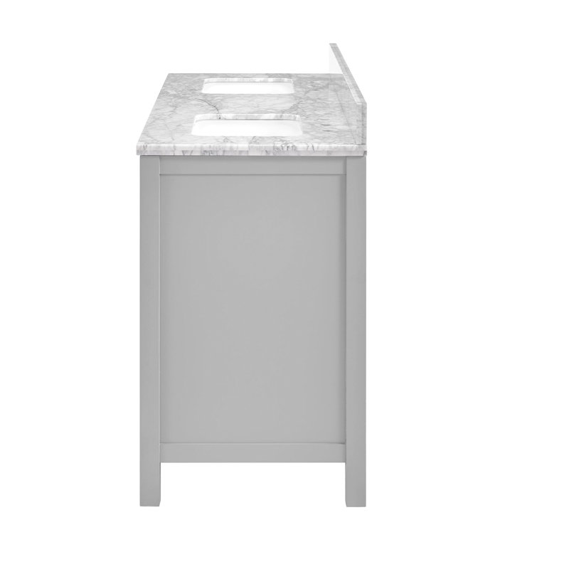 Amini 60" Double Bathroom Vanity Set, Gray