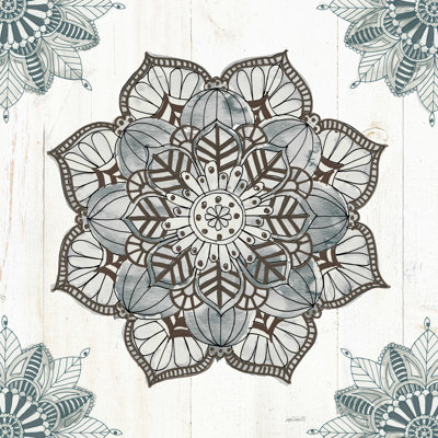 Mandala matin V bleu et gris