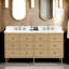 Meuble-lavabo à double cuve 60 po Serena en chêne blanc avec plateau Serena-117807402-117807401