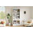 83.4" Tall Modern Bookcase - Glass Door Storage Cabinet with Drawer & Open Shelves for Living Room/Home Office-947059675