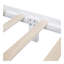 Cadre de lit plateforme grand lit en bois, lit plateforme de style rétro avec support en lattes de bois, blanc