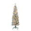 Pre-lit Flocked Slim Pencil Christmas Tree-2012296115