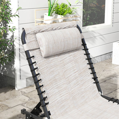 Ensemble de 2 chaises longues pliantes Outsunny