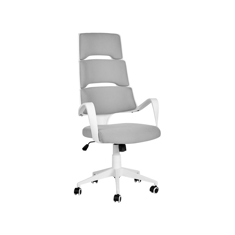Polyester Blend Office Chair, White, Grey